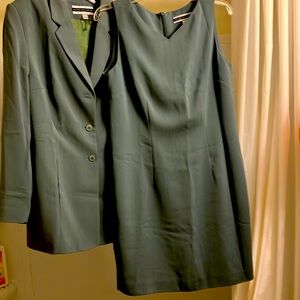 Women Dress and Blazer Brand Amanda Smith Color Green Size 12 Petite